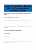 Module 1 Portage Exam Questions With 100 &percnt; Correct Answers &vert; Guaranteed Success