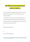BSN HESI 266 Exam Questions and Answers Graded A&plus;