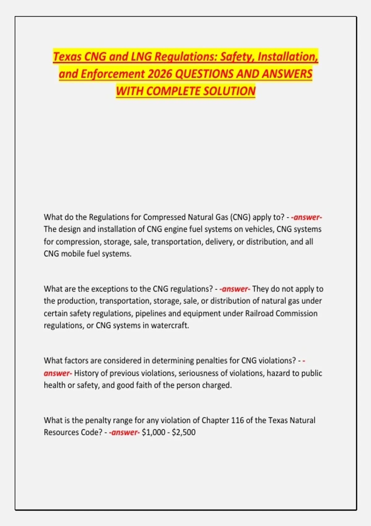 Texas CNG and LNG Regulations: Safety, Installation, and Enforcement ...