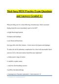 Med-Surg HESI Practice Exam Questions and Answers Graded A&plus;