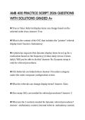 AMB 400 PRACTICE SCRIPT 2026 QUESTIONS WITH SOLUTIONS GRADED A&plus;