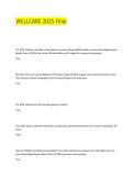 WELLCARE 2025 Final Exam &ndash; Questions and Answers &vert; 2026 Update