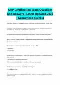 AFIP Certification Exam Questions And Answers &vert; Latest Updated 2026 &vert; Guaranteed Success