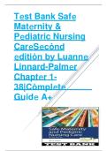 Test Bank for Safe Maternity & Pediatric Nursing Care&comma; 2nd Edition by Luanne Linnard‑Palmer &mdash; Complete Chapters 1&ndash;38 with Detailed Rationales &lpar;2026 Edition&comma; ISBN 9780803697348&rpar;