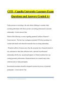 CITI - Capella University Learners Exam Questions and Answers Graded A&plus;