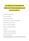 New Headway Pre-Intermediate 4th edition Unit 7 RUS Exam Questions and Answers Graded A&plus;