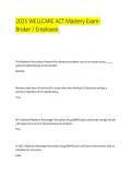 2025 WELLCARE ACT Mastery Exam &ndash; Broker Employee &vert; 2026 Update