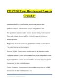 C723 WGU Exam Questions and Answers Graded A&plus;