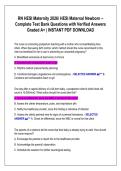 HESI Maternal&ndash;Newborn Exam Prep Bundle 2026 &ndash; Practice Questions&comma; Answers & Rationales