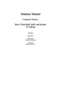 Solutions Manual for Corporate Finance&comma; 11th Edition &ndash; Ross&comma; Westerfield&comma; Jaffe & Jordan &vert; 2026 Update
