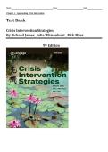 Test Bank For Crisis Intervention Strategies 9th Edition by Richard James &comma; Julia Whisenhunt &comma; Rick Myer &period; All Chapters 1-19&period; Latest 2026