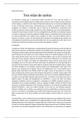 Resumen&colon; Tres vidas de Santos de Eduardo Mendoza