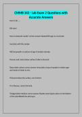 CMMB 343 - Lab Exam 2 Questions with Accurate Answ