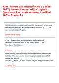 Water Treatment Exam Preparation Grade 2 &lpar;2026 2027&rpar; Newest Version with Complete  Questions & Accurate Answers verified  100&percnt; Graded A&plus;  