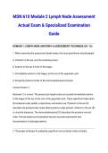 MSN 610 Module 2 Lymph Node Assessment Actual Exam & Specialized Examination Guide