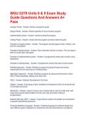 WGU D278 Units 8 & 9 Exam Study Guide Questions And Answers A&plus; Pass