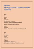 Human Biology Exam -2 Questions With Answers