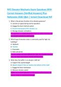 NYC Elevator Mechanic Exam Questions With  Correct Answers &lpar;Verified Answers&rpar; Plus  Rationales 2026 Q&A &vert; Instant Download Pdf