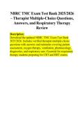 NBRC TMC Exam Test Bank &ndash; Questions and Answers &vert; 2026 Update