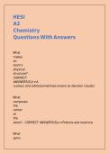 HESI A2 Chemistry Questions With Answers 