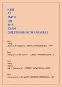 HESI A2 MATH ON THE EXAM QUESTIONS WITH ANSWERS&period;