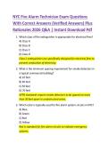 NYC Fire Alarm Technician Exam Questions  With Correct Answers &lpar;Verified Answers&rpar; Plus  Rationales 2026 Q&A &vert; Instant Download Pdf 