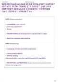 NUR-240 Final Exam Grid EXAM 2026-2027&vert;&vert;LATEST  UPDATE WITH COMPLETE QUESTIONS AND  CORRECT DETAILED ANSWERS VERIFIED  100&percnt; ALREDY GRADED A&plus;