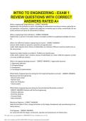 Intro to Engineering - Exam 1 Review QUESTIONS WITH CORRECT ANSWERS RATED A&plus;