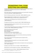 Engineering Final Exam QUESTIONS AND ANSWERS&period;
