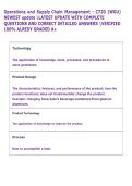 Operations and Supply Chain Management - C720 &lpar;WGU&rpar;  NEWEST update LATEST UPDATE WITH COMPLETE  QUESTIONS AND CORRECT DETAILED ANSWERS VERIFIED  100&percnt; ALREDY GRADED A&plus;  