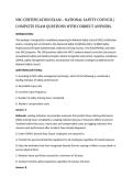 NSC Certification Exam &ndash; National Safety Council &vert; Complete exam questions with correct answers
