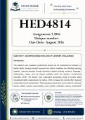 HED4814 Assignment 3 &lpar;QUALITY ANSWERS&rpar; 2026 