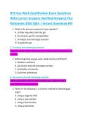 NYC Gas Work Qualification Exam Questions  With Correct Answers &lpar;Verified Answers&rpar; Plus  Rationales 2026 Q&A &vert; Instant Download Pdf 
