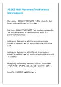 ALEKS Math Placement Test Fomulas latest updates
