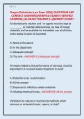Oregon Esthetician Law Exam 2026&vert;&vert; QUESTIONS AND  CORRECT ANSWERS&vert;&vert;VERIFIED EXAM&excl;&excl;&excl; &lpar;VERIFIED  ANSWERS&rpar; &vert;ALREADY GRADED A&plus;&vert;&vert;NEWEST EXAM&excl;&excl;&excl; 