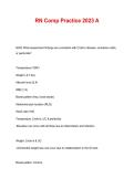 RN Comprehensive Practice 2023 A &ndash; Questions & Answers &vert; 2026 Update