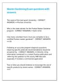 Master Gardening Exam questions with answers