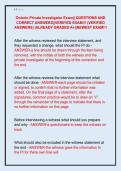 Ontario Private Investigator Exam&vert;&vert; QUESTIONS AND  CORRECT ANSWERS&vert;&vert;VERIFIED EXAM&excl;&excl;&excl; &lpar;VERIFIED  ANSWERS&rpar; &vert;ALREADY GRADED A&plus;&vert;&vert;NEWEST EXAM&excl;&excl;&excl;