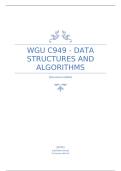 WGU C949 - Data Structures And Algorithms