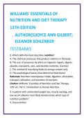 Williams Nutrition & Diet Therapy Study Guide with Nursing Practice MCQs