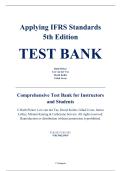 Complete Test Bank - Applying IFRS Standards&comma; 5th Edition &ndash; Ruth Picker&comma; Leo van der Tas&comma; David Kolitz&comma; Gilad Livne &ndash; ISBN 9781394235919 &lpar;All Chapters Covered 1&ndash;24&rpar;