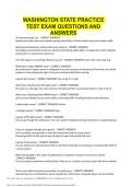 WASHINGTON STATE PRACTICE TEST EXAM QUESTIONS AND ANSWERS&period;
