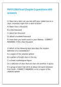 PHYS 284 Final Chapter 2 questions with answers