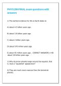 PHYS 284 FINAL exam questions with answers
