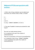 Walgreens PTCB exam questions with answers