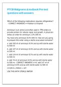 PTCB Walgreens & textbook Pre-test questions with answers