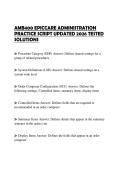 AMB400 EPICCARE ADMINISTRATION PRACTICE SCRIPT UPDATED 2026 TESTED SOLUTIONS