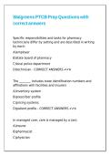 Walgreens PTCB Prep Questions with correct answers