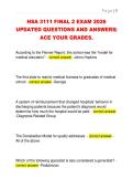 HSA 3111 FINAL 2 EXAM 2026  UPDATED QUESTIONS AND ANSWERS&vert;  ACE YOUR GRADES&period;HSA 3111 FINAL 2 EXAM 2026  UPDATED QUESTIONS AND ANSWERS&vert;  ACE YOUR GRADES&period;