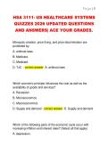 HSA 3111- US HEALTHCARE SYSTEMS  QUIZZES 2026 UPDATED QUESTIONS  AND ANSWERS&vert; ACE YOUR GRADES&period;